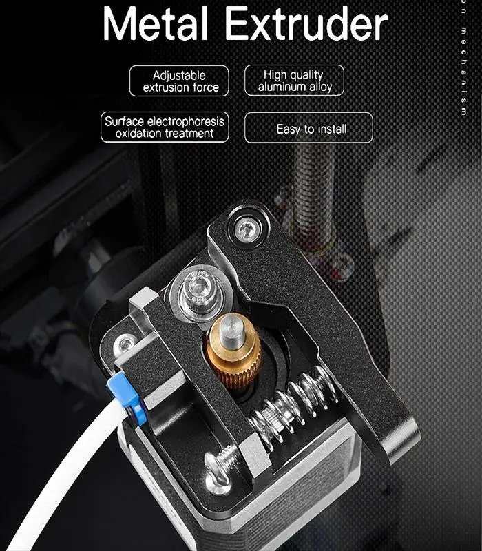 Orijinal Creality Metal Siyah Extruder - Tek Dişli - MK8