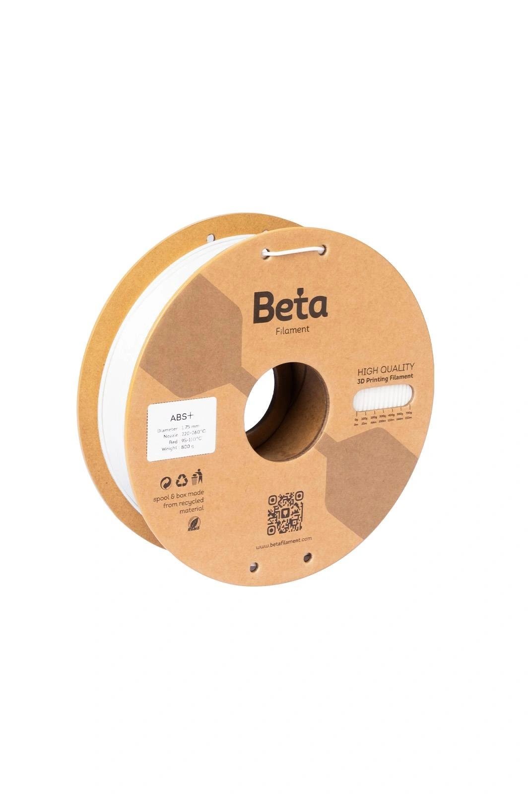 Beta ABS+ Filament Beyaz – 1.75mm