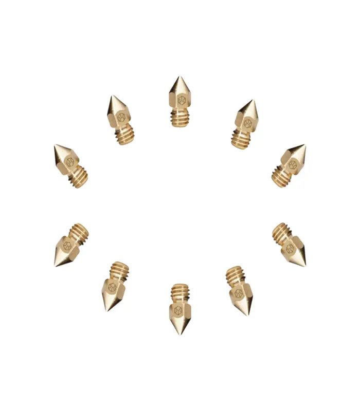 CSA Mk8 0.4mm Pirinç Nozzle 10'lu Paket - Creality Ender 3 V2/Ender 3 Pro/CR10 Uyumlu