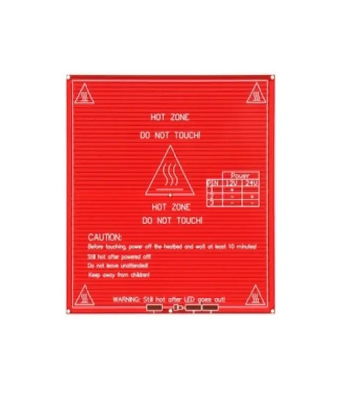 3D Yazıcı 12V/24V MK2B Isıtıcı Tabla - 214x214mm - Termistörlü