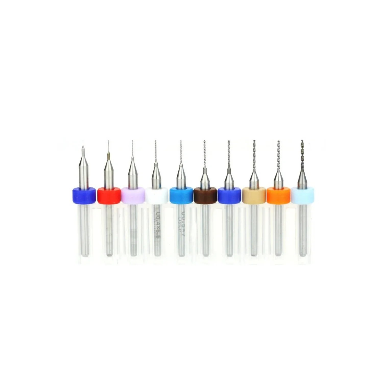 PCB Mini CNC Mikro Karbür Matkap Ucu Seti - 10 Adet 0.1mm-1.0mm Drill Bits