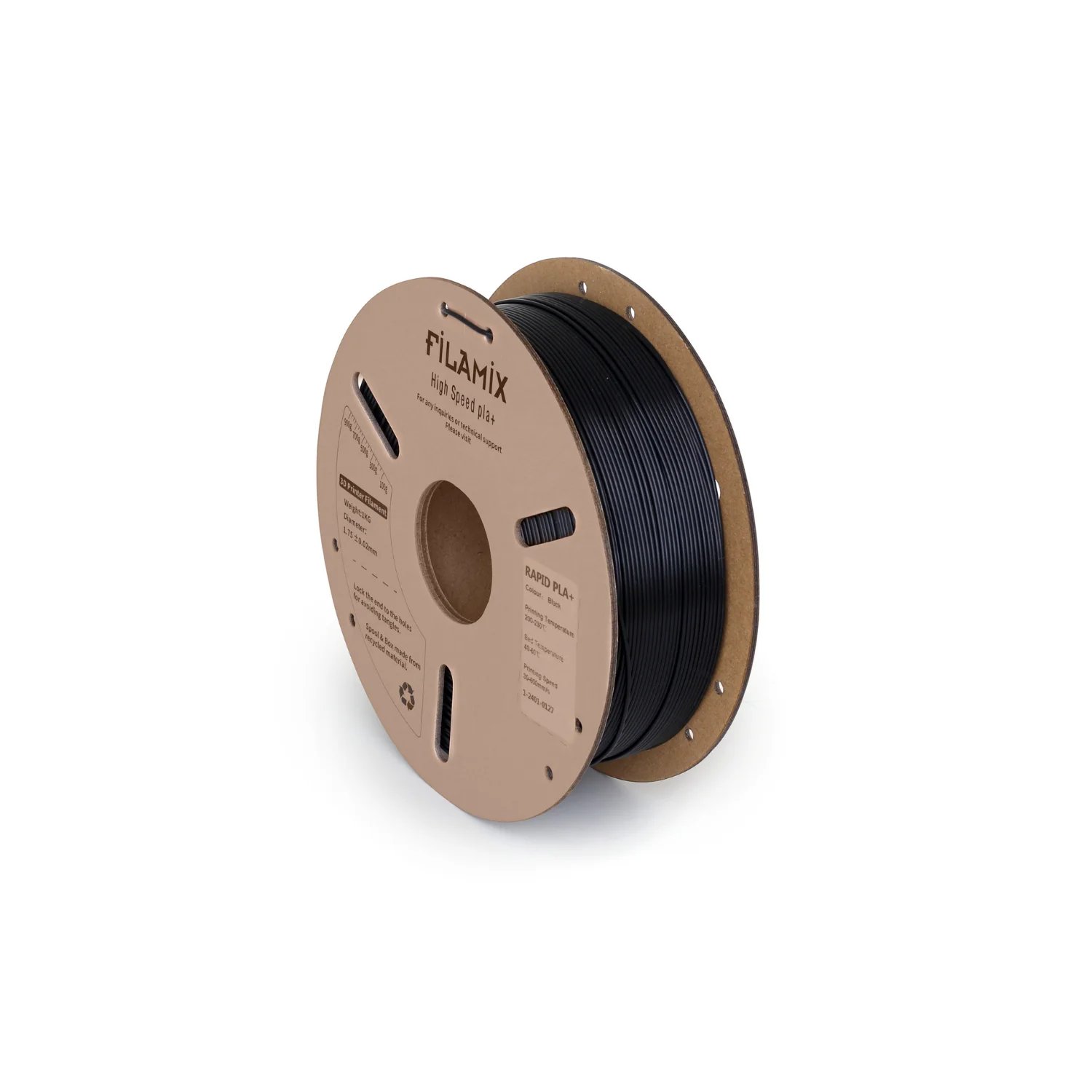 Filamix Siyah Hyper Speed PLA Filament - 1.75mm - 1 Kg