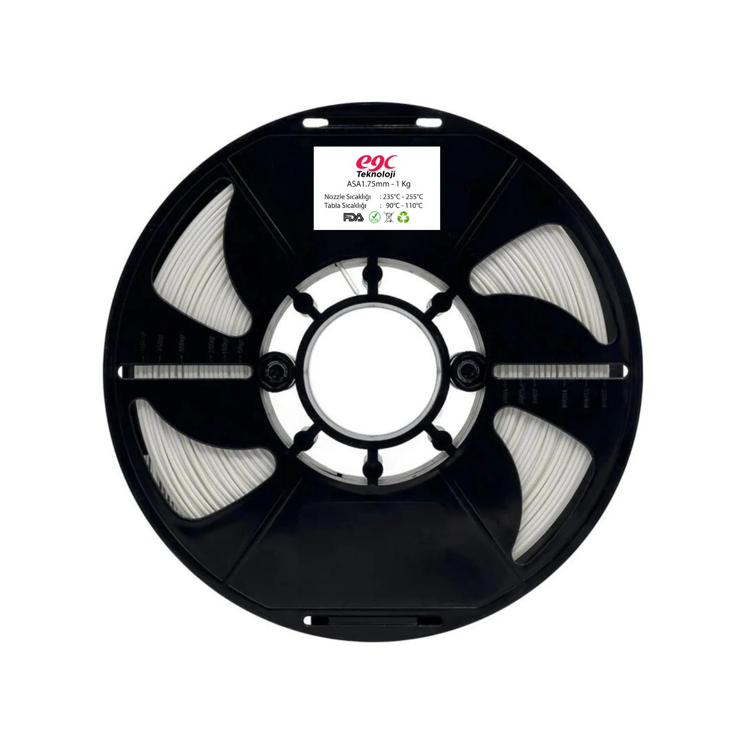 EGC Beyaz ASA Filament - 1 Kg - 1.75mm