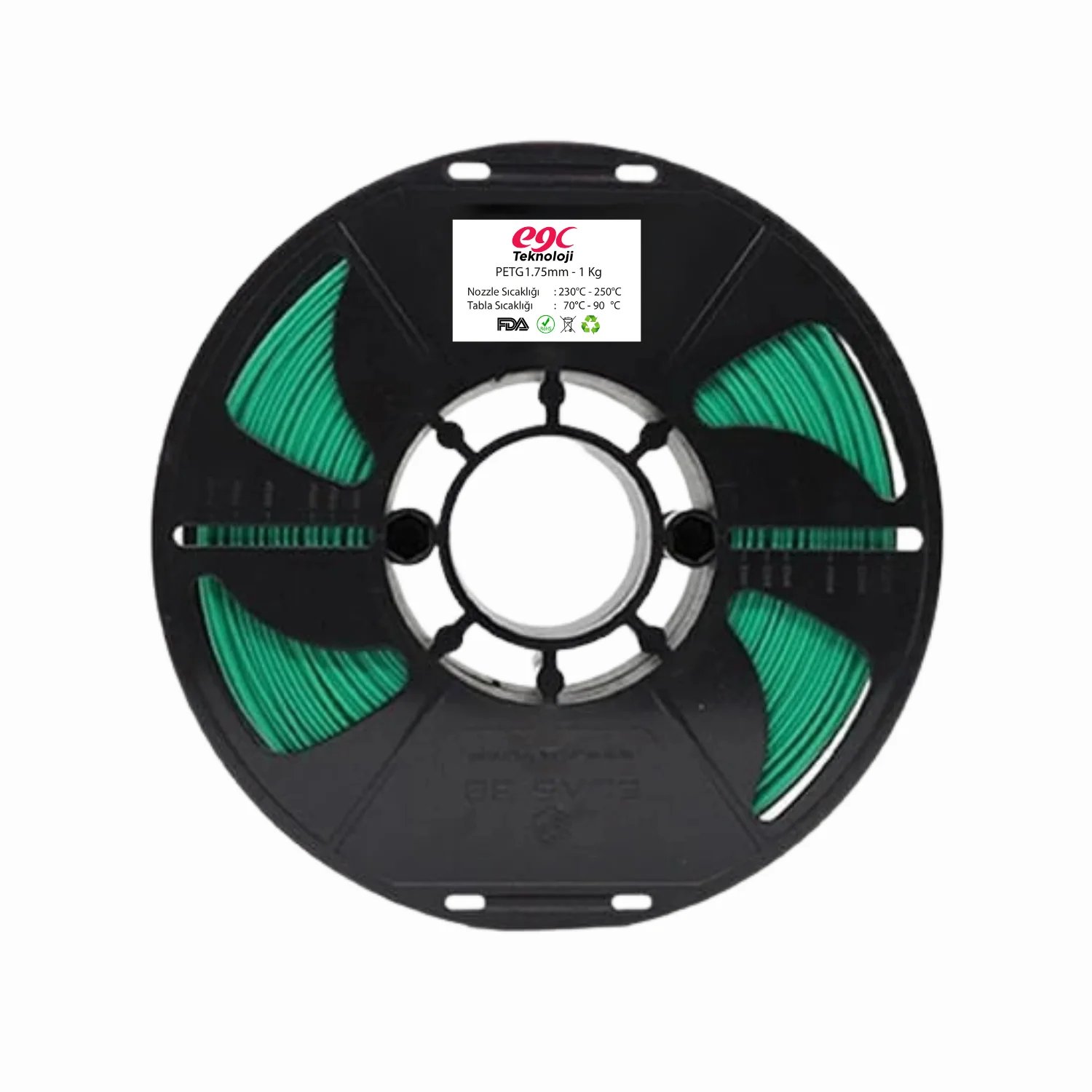 EGC Yeşil Petg Filament - 1.75mm - 1Kg