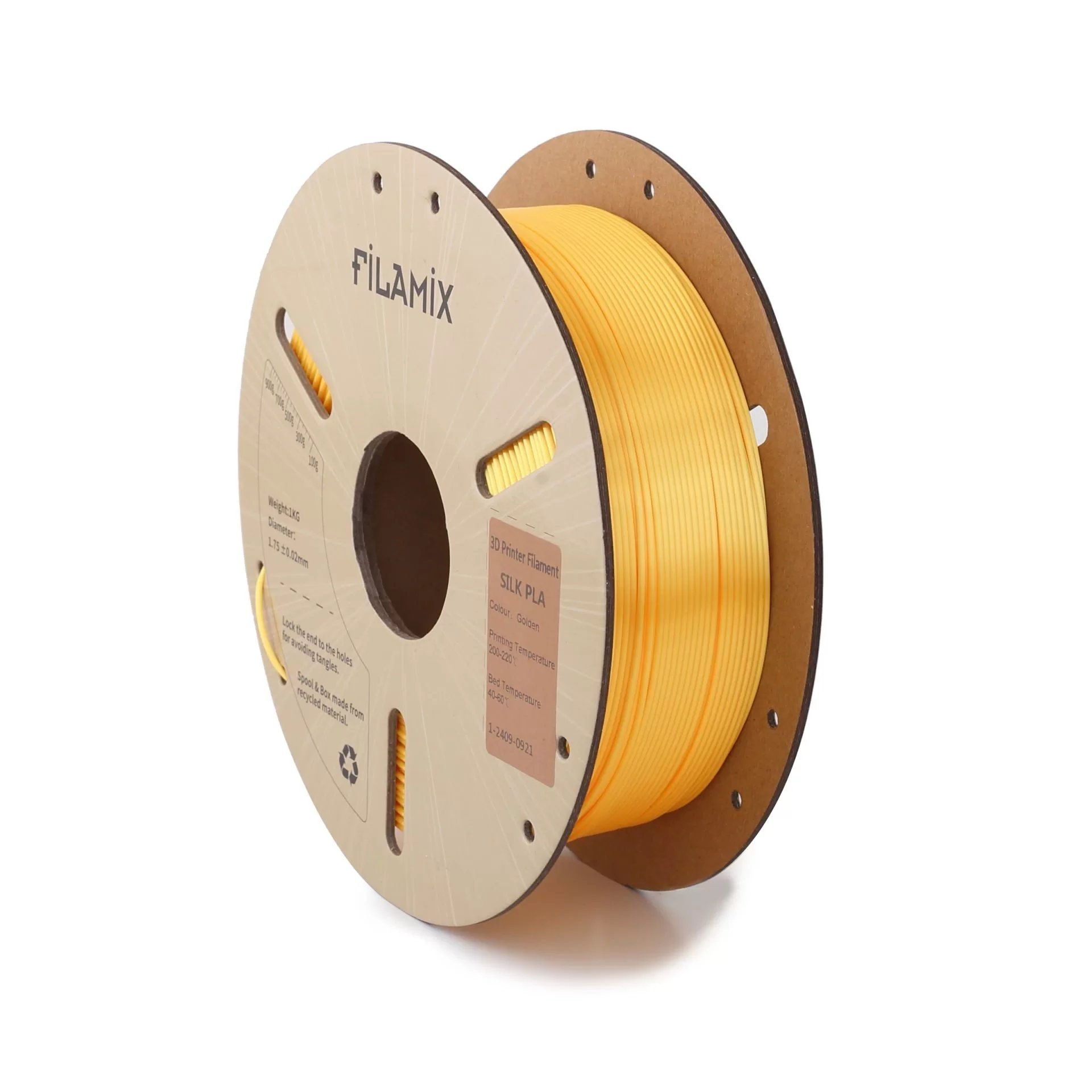Filamix Gold (Altın) Silk PLA Filament – 1.75 mm, 1 Kg