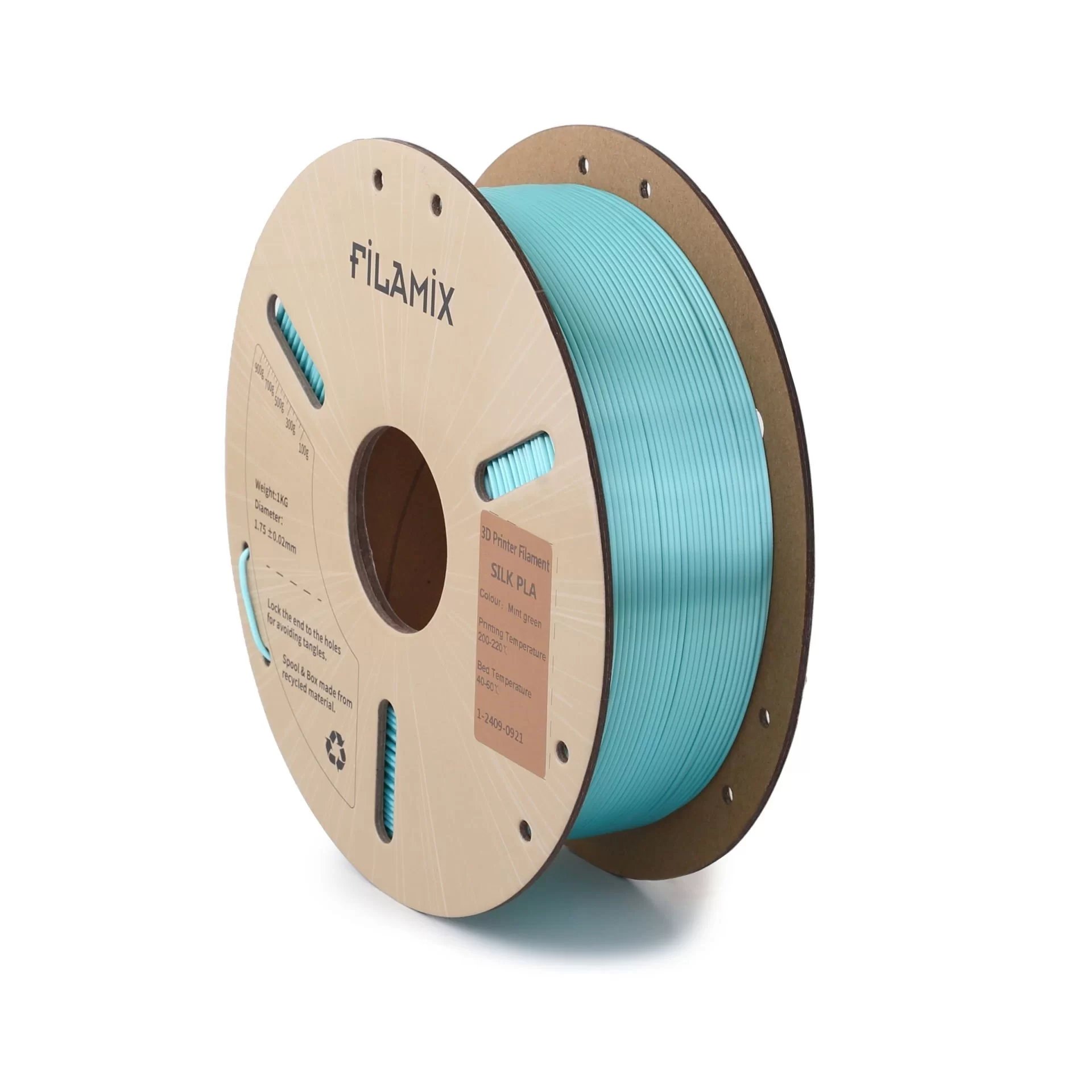 Filamix Nane Yeşili Silk PLA Filament – 1.75 mm, 1 Kg