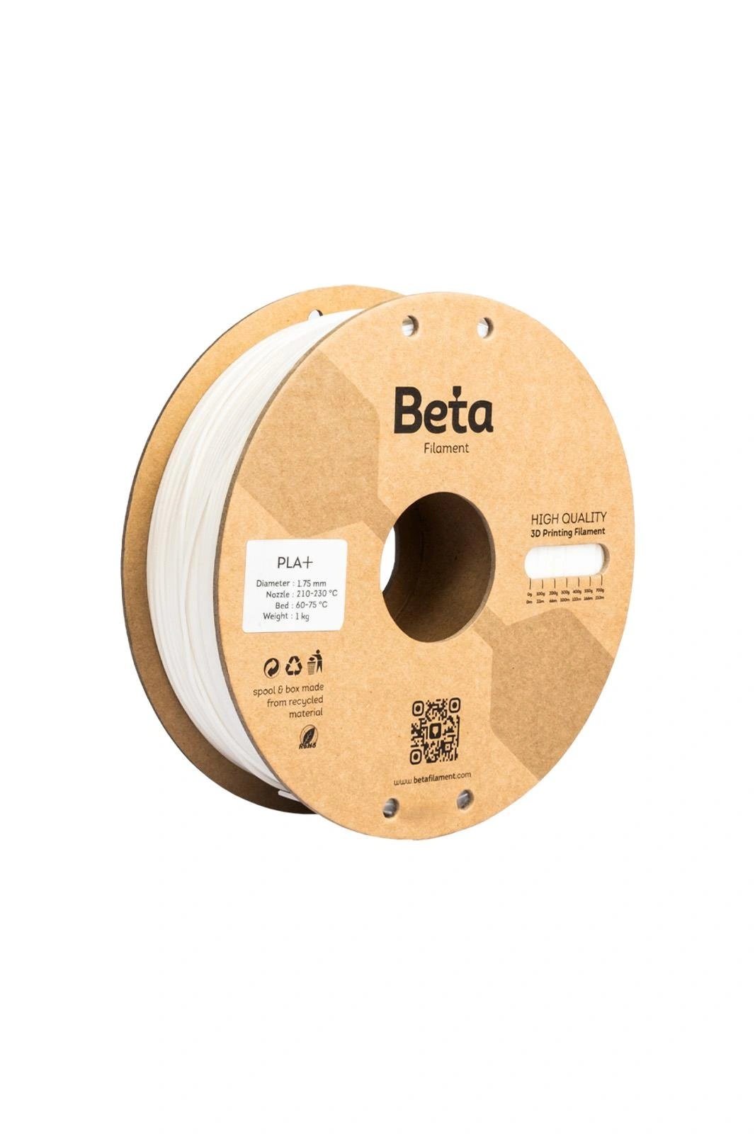 BETA Beyaz PLA+ Filament - 1.75mm - 1 Kg
