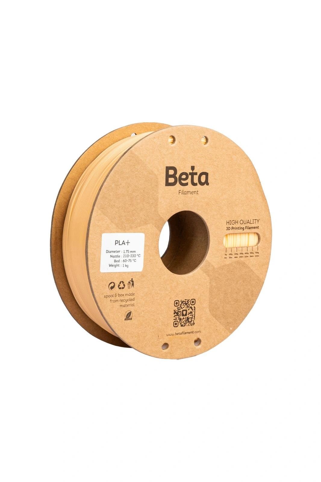 BETA Krem PLA+ Filament - 1.75mm - 1 Kg