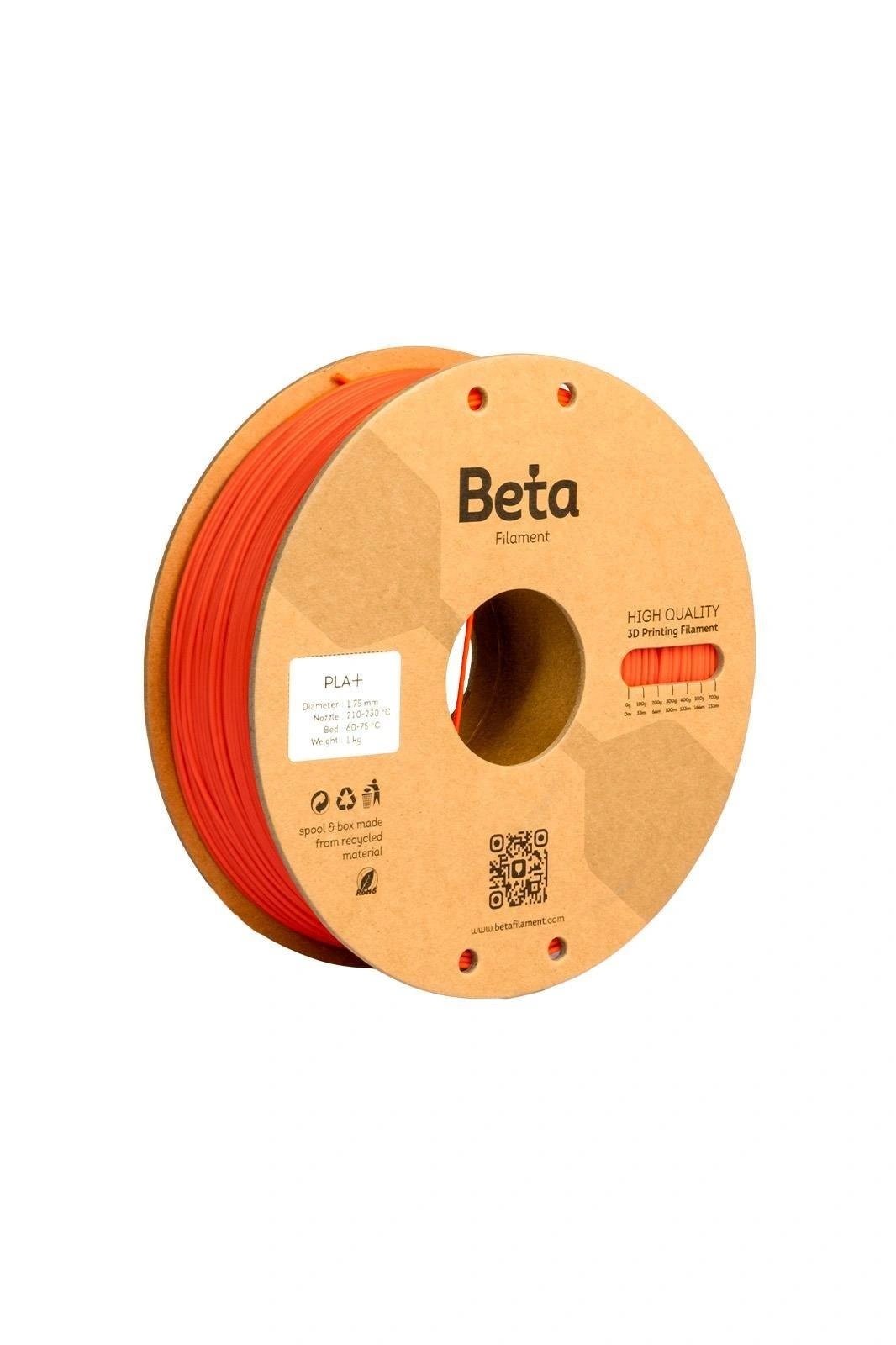 BETA Mercan Turuncu PLA+ Filament - 1.75mm - 1 Kg