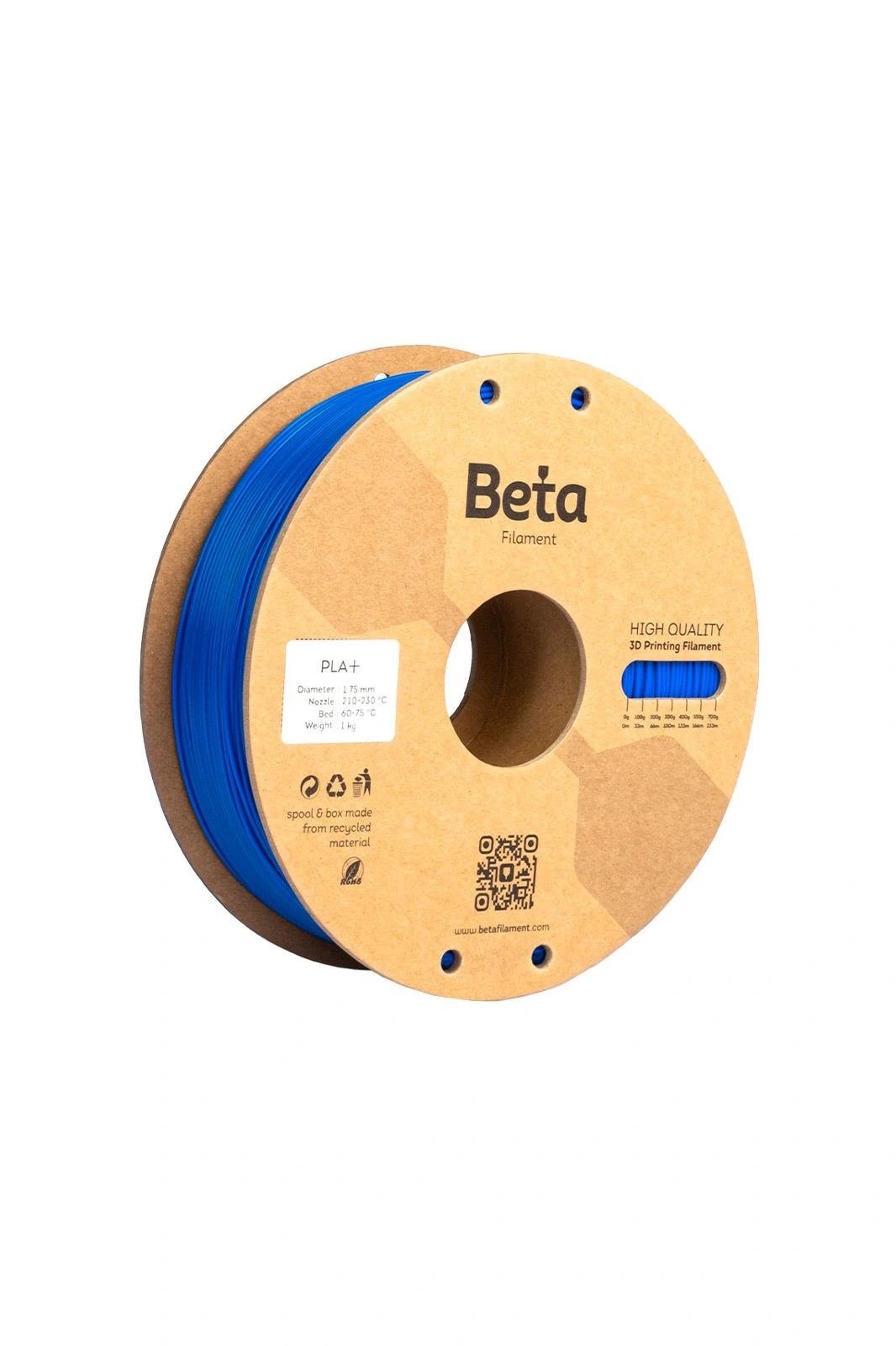 BETA Neon Mavi PLA+ Filament - 1.75mm - 1 Kg
